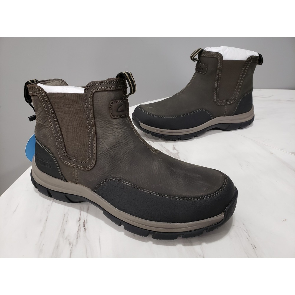 NEW NO BOX SIZE 8.5 Clarks Walpath Easy Men's Boots TAUPE LEATHER